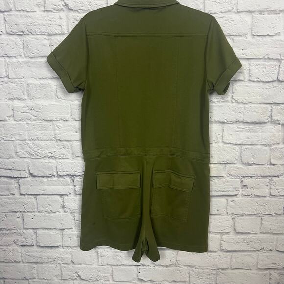 CAbi Squad Romper Olive Green Shorts Jumpsuit - Picture 2 of 9